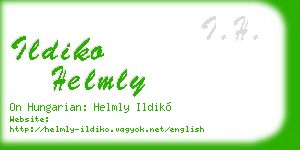 ildiko helmly business card