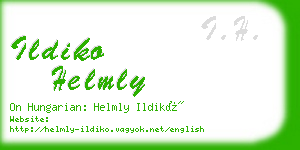 ildiko helmly business card